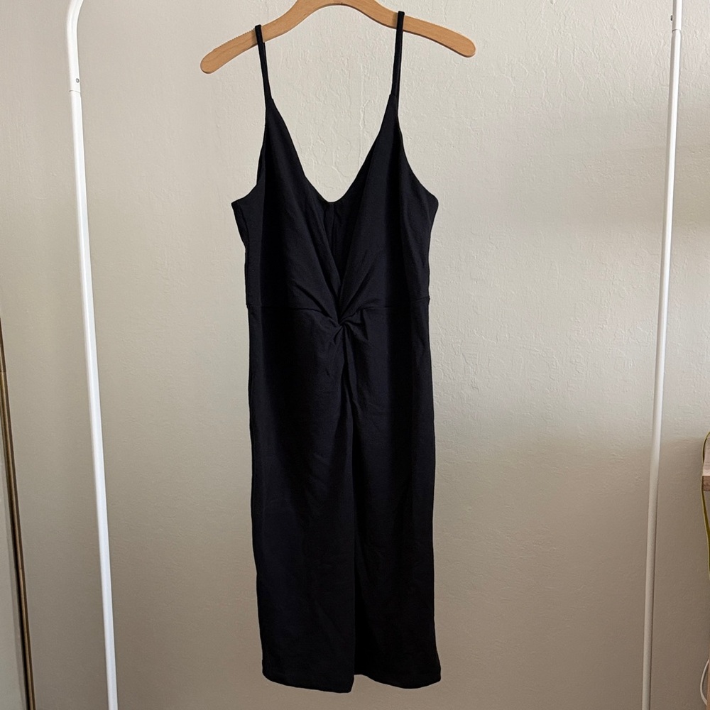Black Knot-Front Dress